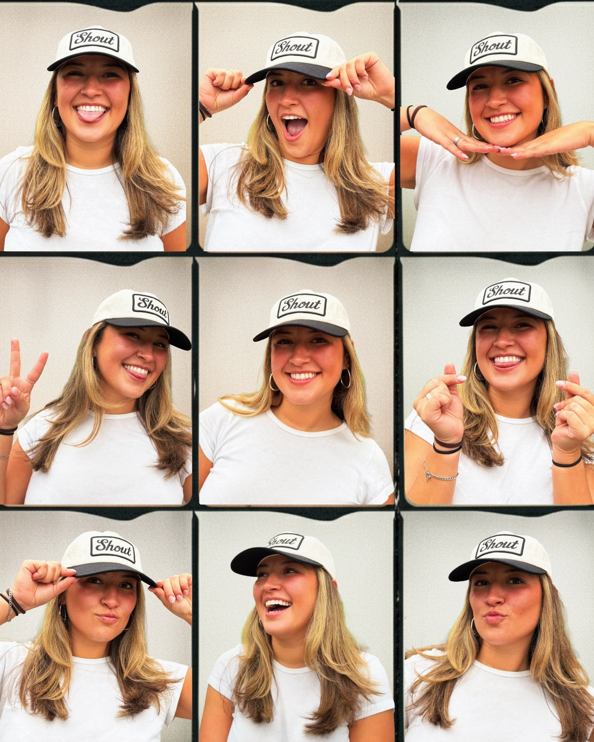 Black & White Shout Hat